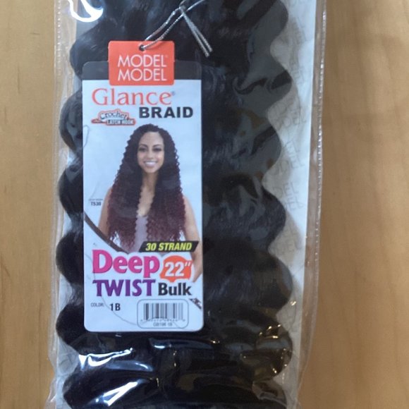 Unopened Model Model 22" Deep Twist Hair Color 1B - Picture 1 of 9